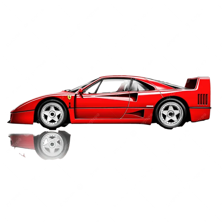 Ferrari esportiva vermelha pista de corrida vista lateral