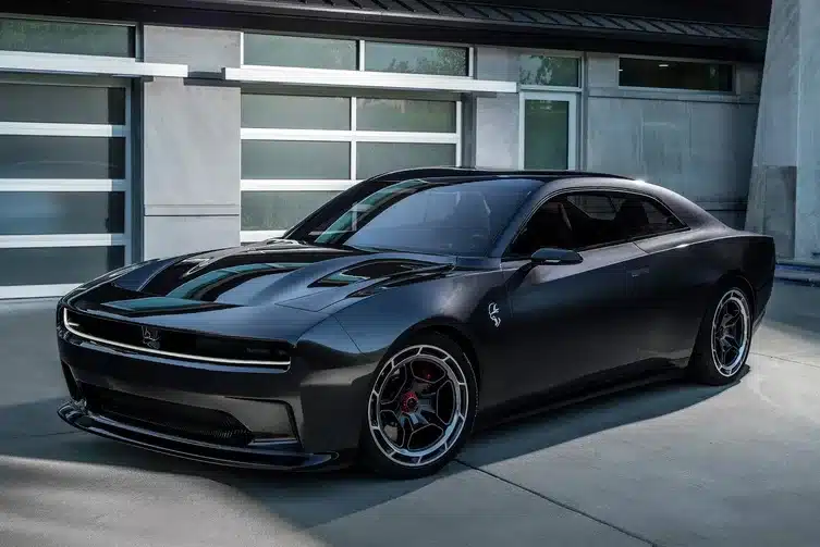 carro esportivo Dodge moderno design futurista estúdio