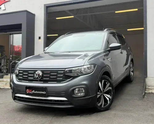 Volkswagen T-Cross Comfortline 2023 cinza estacionado