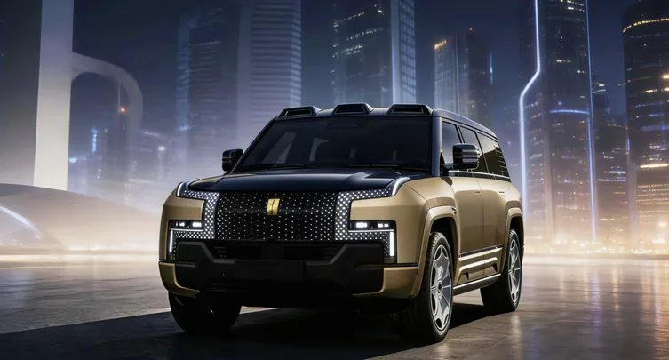 BYD Yangwang U8L design exterior chassi alumínio