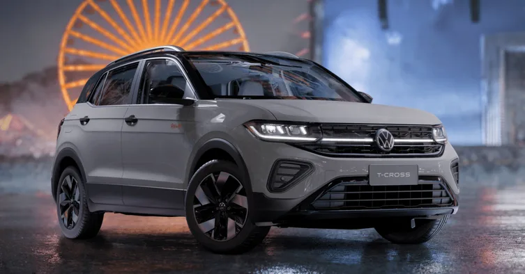 Volkswagen T-Cross Rock in Rio 2026 cinza frontal