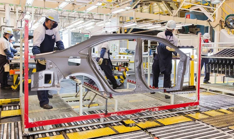 Toyota Corolla moderno linha de montagem fábrica