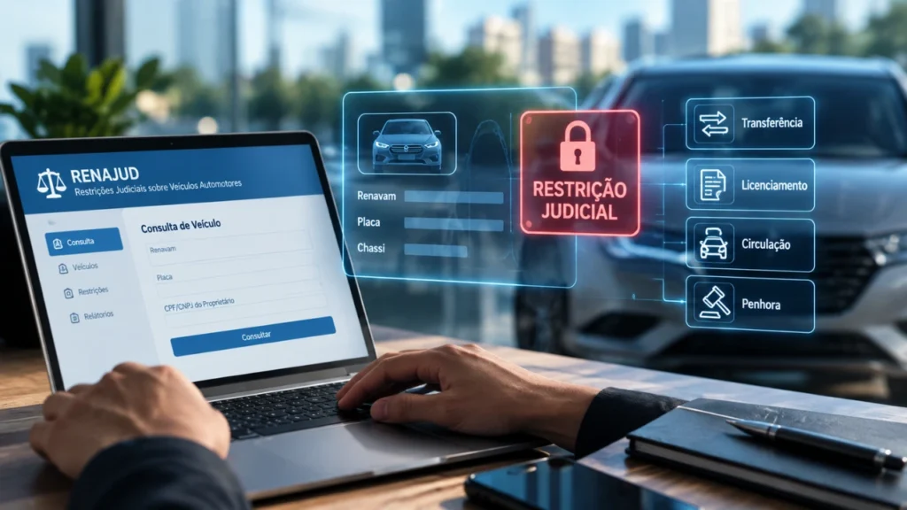 Renajud pelo Renavam: como verificar se um veículo tem restrição judicial