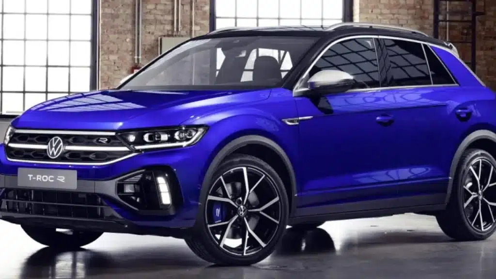 Foto do carro Volkswagen T-Roc na cor azul escuro