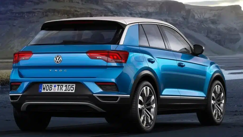 Foto do carro Volkswagen T-Roc na cor azul claro