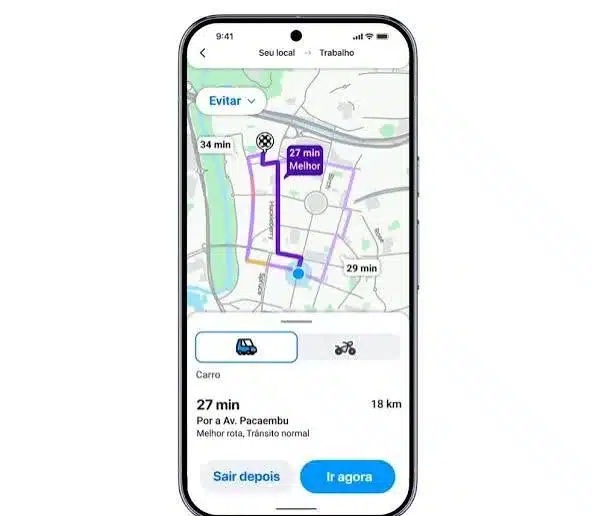 aplicativo waze mapa smartphone