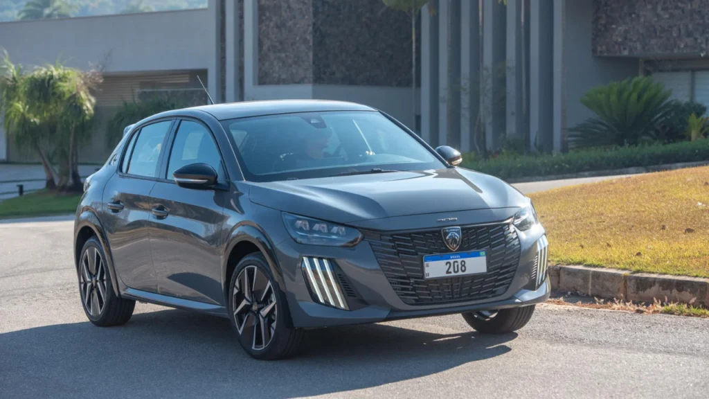 Foto do carro Peugeot208 GT na cor preto fosco