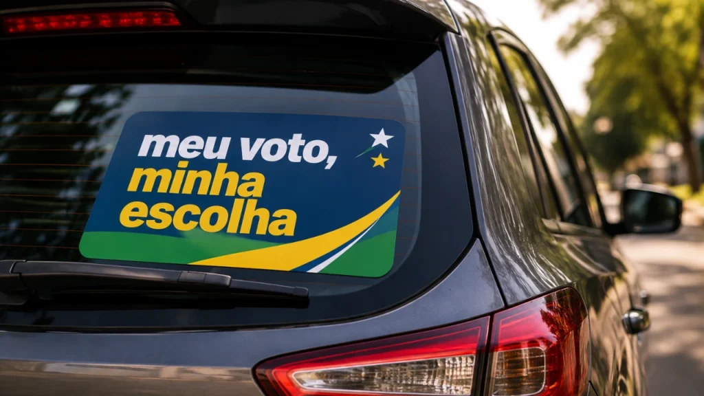 Adesivo eleitoral no carro: veja as regras para as Eleições 2026