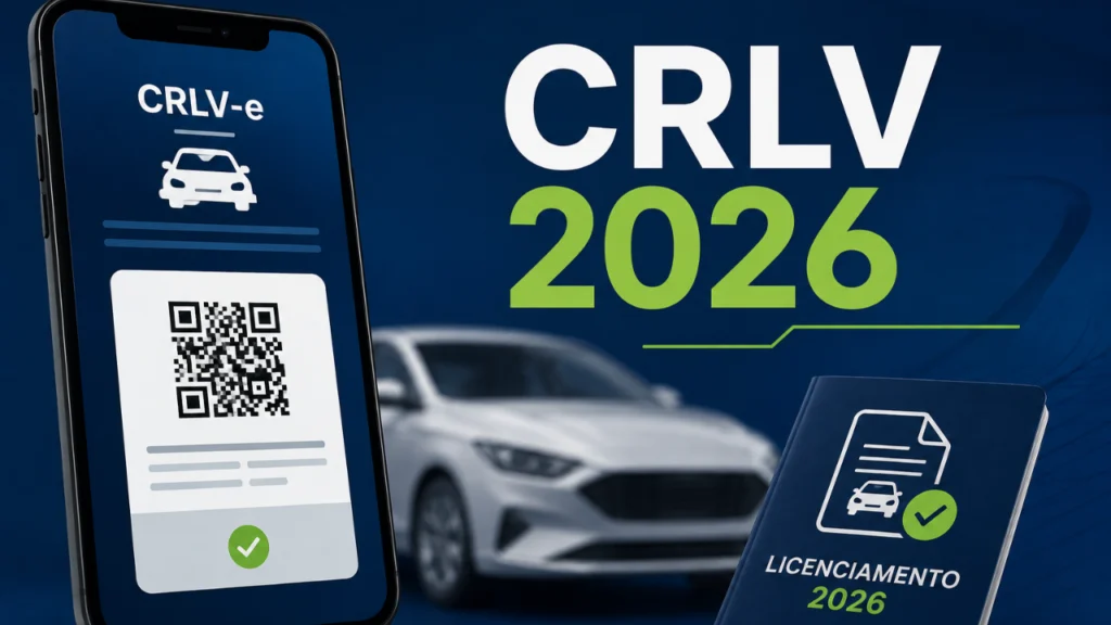 Imagem ilustrativa sobre a pauta CRLV 2026: o que mudou e como emitir o documento digital