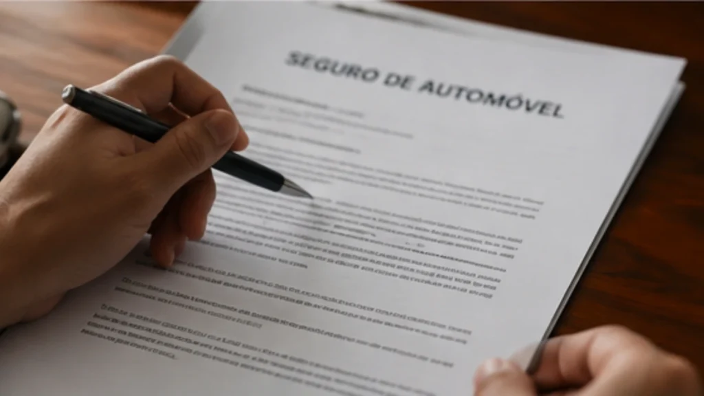 Pessoa assinando documento de seguro de automóvel em alusão a pauta "Vai adesivar o carro para as eleições? Veja o erro que pode sair caro"