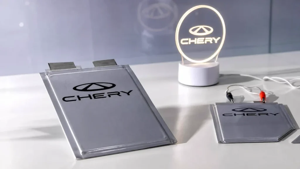 Imagem das baterias de estado sólido da Chery
