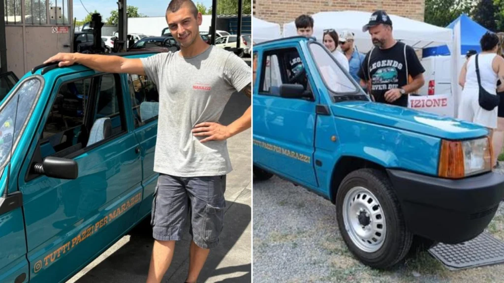 Fiat Panda transformado em um veículo elétrico de apenas 50,2 cm de largura entrou para o Guinness World Records