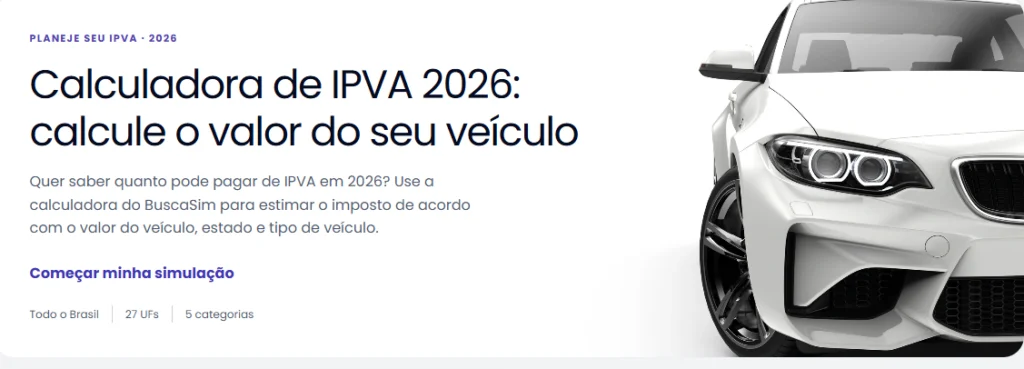 Banner da calculadora de IPVA do BuscaSim