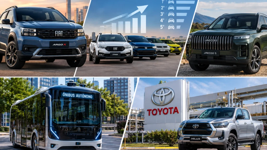 Mundo automotivo: Argo X, Toyota e mais 3 notícias que movimentaram a semana